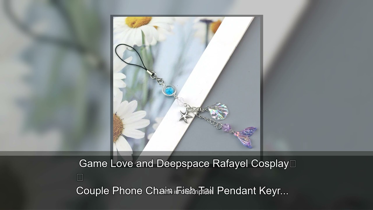 Game Love and Deepspace Rafayel Cosplay Couple Phone Chain Fish Tail Pendant Keyring Bag Keyc