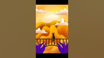 Easy Landscape Drawing In Infinite Painter #Shorts