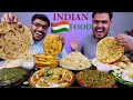 Indian food butter chicken chole bhature palak paneer  mukbang asmr