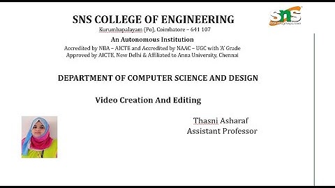 Working with Sequences the Timeline and the Canvas|VCE|SNS INSTITUTIONS