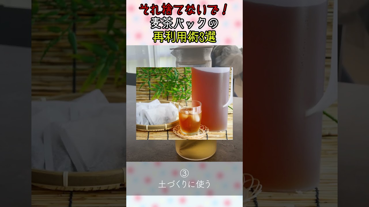 【それ捨てないで！】麦茶パックの再利用術3選 #麦茶 #再利用 #キッチン掃除