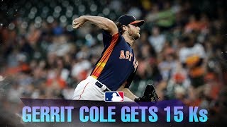 Astros' Gerrit Cole strikes out 15 on his 29th birthday, continues crazy hot streak