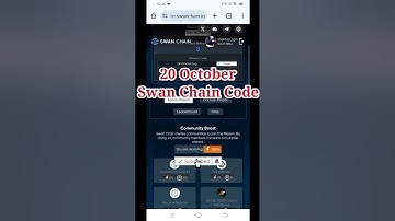 Swan Chain Daily Combo || Swan Chain Daily Combo Code 20 October #airdrop
