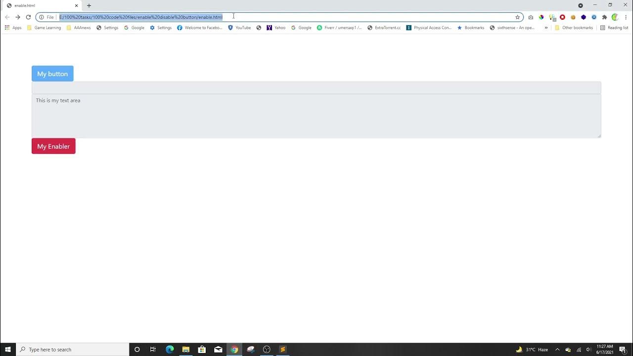 8. Enable/Disable in HTML, CSS, Bootstrap - How to create Enb/dis in ...
