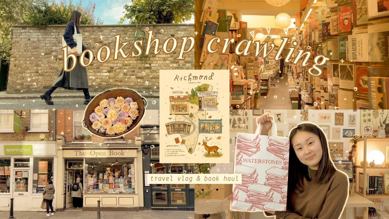 exploring cute bookshops in richmond for a day ☕️🦔🍂  ep.1 of cottage tales & book trails~