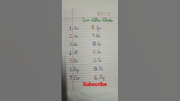 Two letter words ll Cursive writing