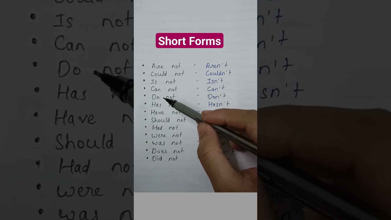 short forms 