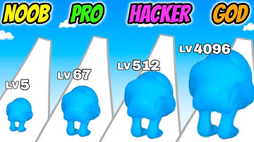Rolling Man 3D - NOOB vs PRO vs HACKER vs GOD
