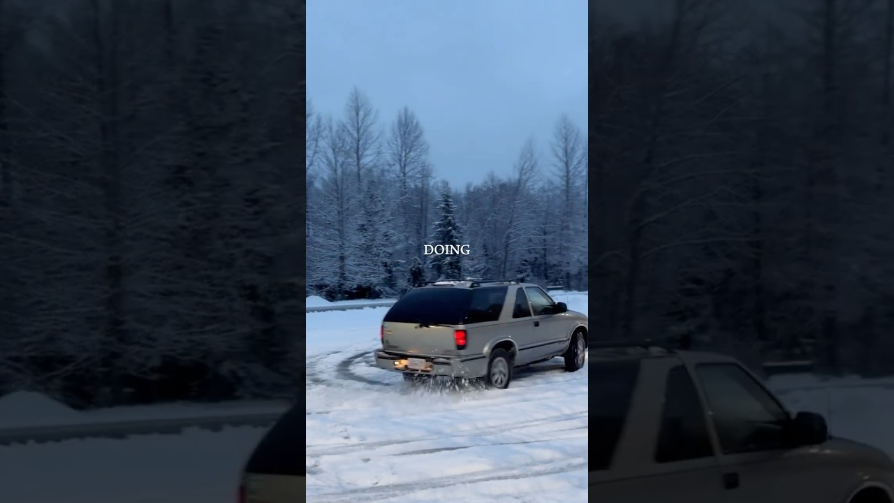 Snow donuts in the GMC ❄️ 