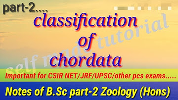 Classification of Chordata,B.sc Part-2 zoology (Hons), Part-2 notes , BRABU