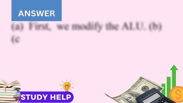 Modify the single cycle MIPS processor to implement one of the following instructions See Appendi...