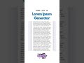 Lorem Ipsum Generator | HTML , CSS &amp; JAVASCRIPT | JavaScript Project For Beginners