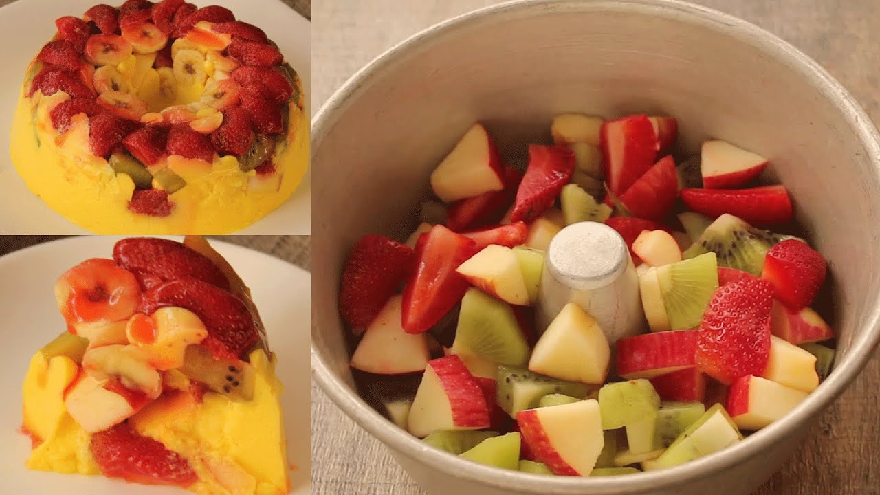 Fruit Custard Pudding | Creamy Fresh Fruit Pudding | Dessert Recipe By ...