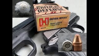 9x19mm, 115gr JHP, Hornady Critical Defense (90250)