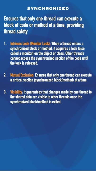 synchronized in JAVA | Interview Notes | JAVA - YouTube