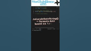 📅 Format Dates in 1 Line | Dev Ninja Moves 68 #shorts #coding #javascripttips