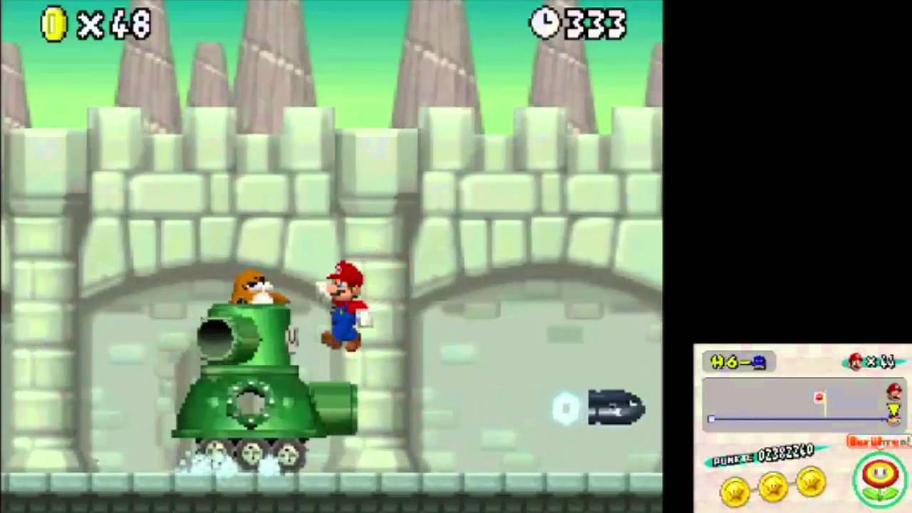 New Super Mario Bros Welt 7 Schloss New Super Mario Bros. - W6-Schloss (Alle Sternenmünzen) - YouTube