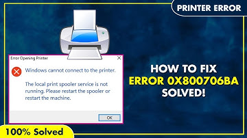 Printerfout 0x800706BA oplossen | Printerconfiguratieprobleem oplossen | Printerfout oplossen