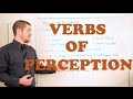 Grammar Series - Verbs of Perception