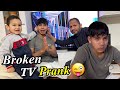 Broken tv prank on papa prank gone wrong 