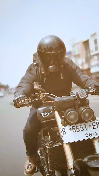 Ares Brown - Monkey Boots worn by Iksan Adityo and with His Triumph Motorcycles