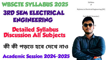 WBSCTE NEW SYLLABUS 2025 | DIPLOMA ELECTRICAL ENGINEERING SYLLABUS 2025 | WBSCTE 3RD SEM EE SYLLABUS