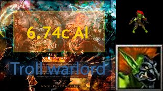 Defence of the ancients 6.74c. - игра против ботов [Troll warlord]. Полный матч (Без речи)