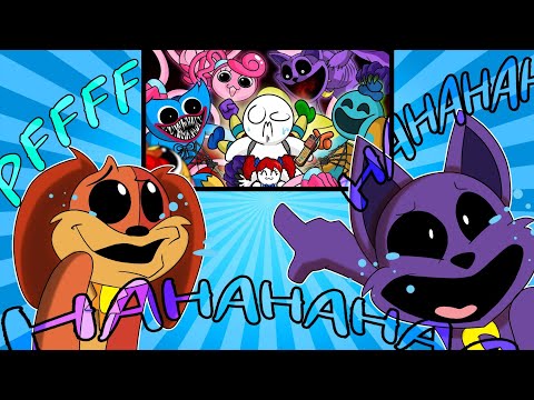 Dogday and Catnap REACT to somacguffin Poppy Playtime All Chapters (1-4) Summary