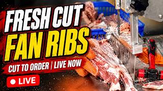 🔥🔥Satisfying Fan Rib Cutting ASMR | Real Bone Saw Sounds