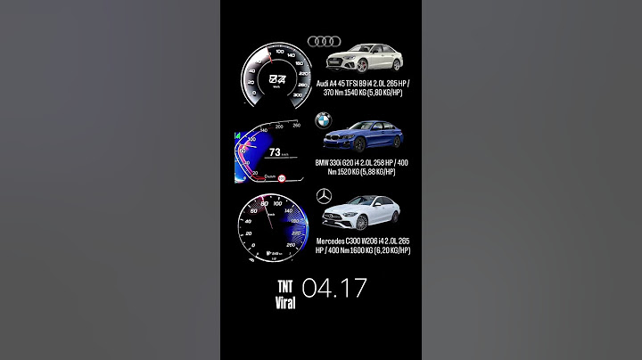 Audi A4 45 TFSI B9 i4 2.0L vs BMW 330i G20 i4 2.0L vs Mercedes C300 W206 i4 2.0L