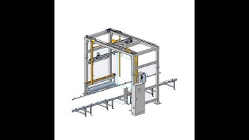 Fully Automatic Pallet Rotary Arm Stretch Wrappers with Top Platen video youtube