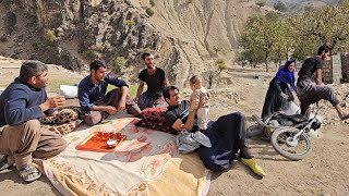 Nomadic life | Crossing the difficult river and starting to build a house with plaster