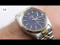 Rolex Oyster Perpetual Vintage Two-tone Datejust 1601 Luxury Watch Review