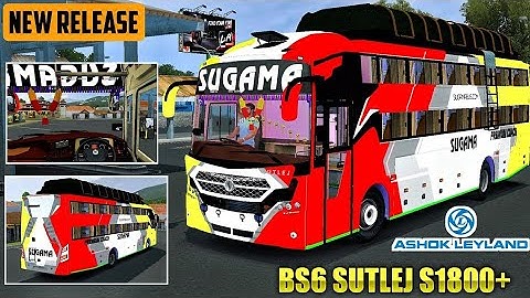 Ashok Leyland BS6 Sutlej S1800+ Non AC Sleeper Bus Mod | Bussid Mod