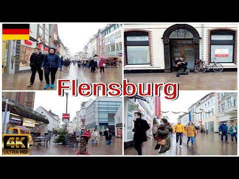 Flensburg | Virtual walking tour around Flensburg Town, Germany