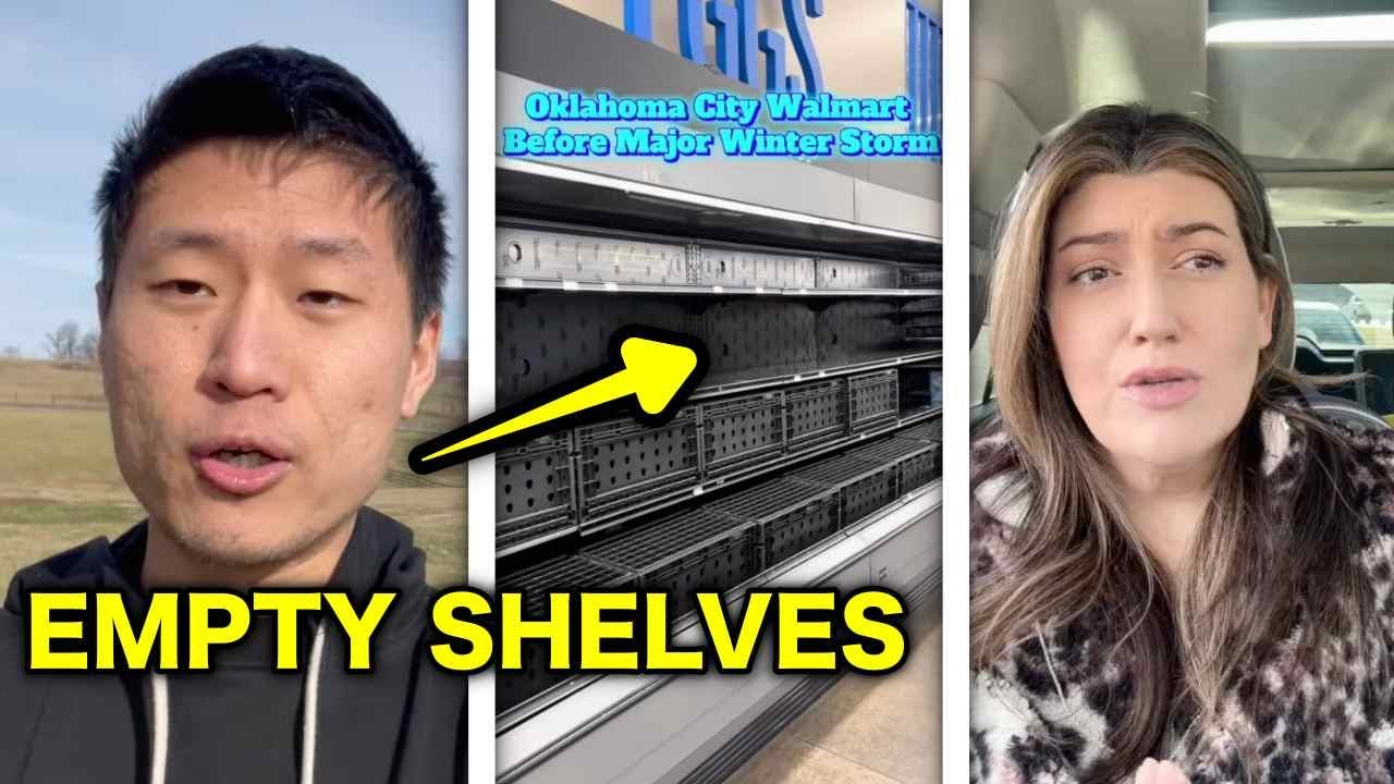 Grocery Stores Are Completely EMPTY After People Start Panic Buying For Winter storm