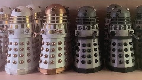 Scratchbuilt Articulated Dalek Figures (Doctor Who: Remembrance of the Daleks)