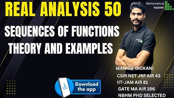 REAL ANALYSIS 50 | SEQUENCES OF FUNCTIONS #tifr #nbhmphd  #csirnetmathsonline