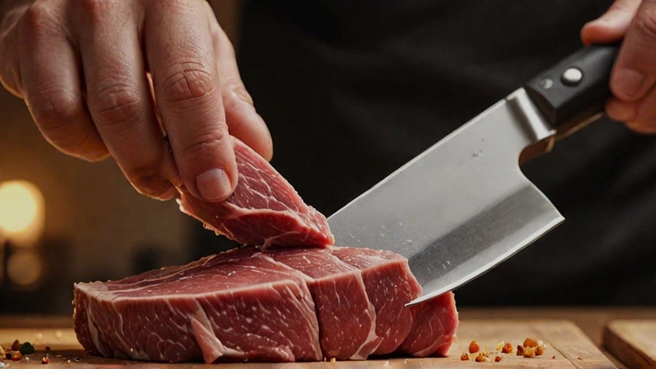 Watch the video on cutting tender meat with a meat cleaver๐ช๐ฅฉ๐๐ #fresh # ...