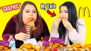 100 Chicken Nugget Challenge WITH MY TWIN!