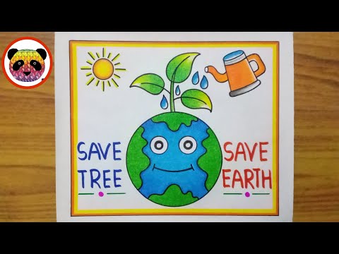 Earth Day Drawing / Earth Day Poster Drawing / World Earth Day Drawing / Environment Day  Drawing