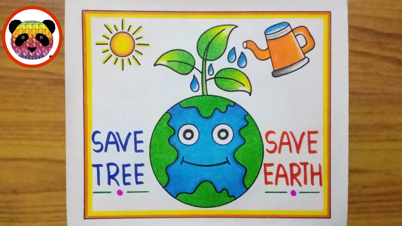 How to draw world environment day poster save nature drawing easy – Artofit-saigonsouth.com.vn