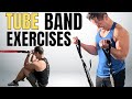 Tube resistance band exercises for muscle exercise guide