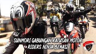 SUNMORI GABUNGAN SAMPE RATUSAN MOTOR RIDERS NINJA BEKASI || MOTOR BOY ANAK JALANAN #motorboy #22