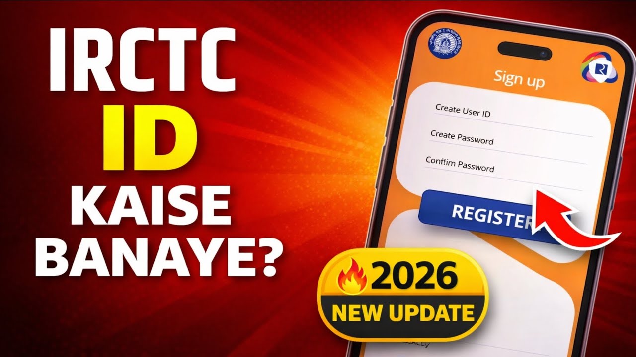 IRCTC ID Kaise Banaye 2026 | IRCTC Account Create Online | New Update