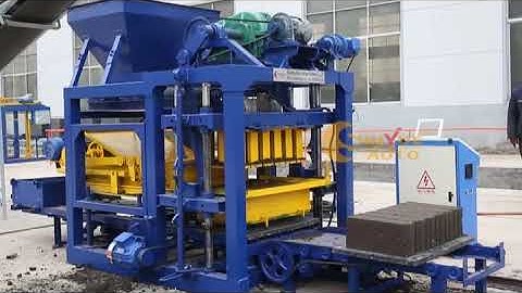 QTJ4-25 automatic concrete hollow block making production line