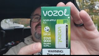 VOZOL star 9000 SOUR APPLE ICE /digital screen *21 and older