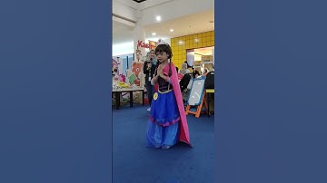 Mom and Kids Fashion show Disney Anna Costume #kidsfashion