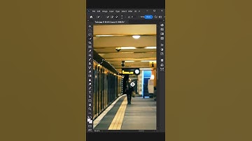 Blurred train using radial blur in Photoshop⚡️