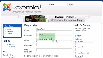 Joomla: How to Register a New User Account